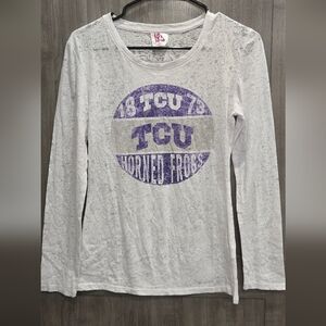 TCU Purple And White Horned Frogs Long Sleeve Top